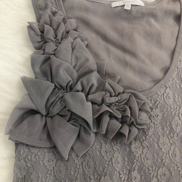 Mystree Grey Lace Tunic Tank - Small - Picture 3 of 3